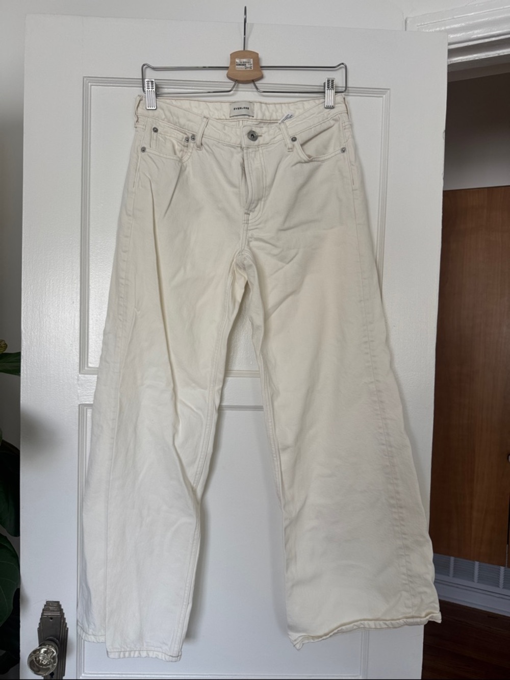 Everlane Low Rise White Jeans